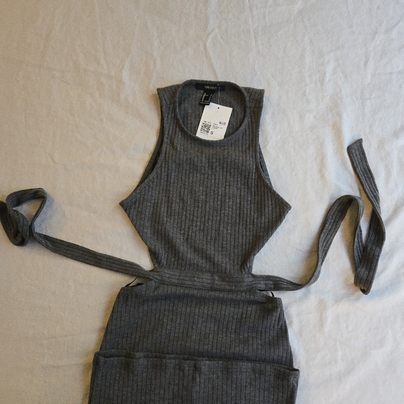 Forever 21 Charcoal Grey Back Cutout Knit Bodycon Dress - Picture 8 of 11